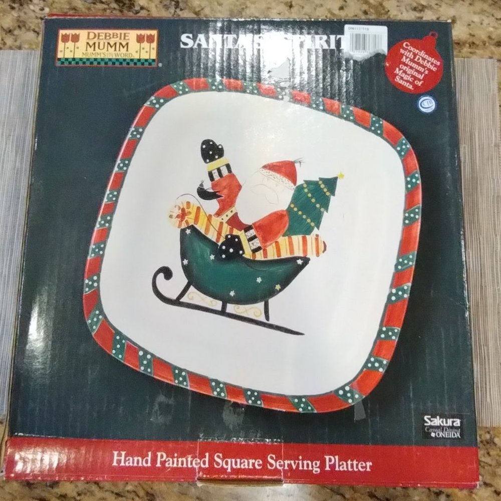 Debbie Mumm Santas Spirit Sakura Serving Platter